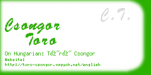 csongor toro business card